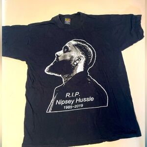 Nipsey Hussle RIP Black T Shirt Men’s Size 2XL Falsa Da Man Gear